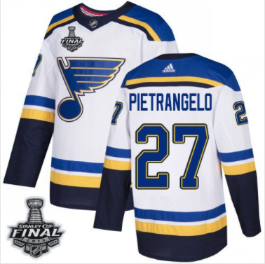 Blues #27 Alex Pietrangelo Weiß 2019 Stanley Cup Final Stitched